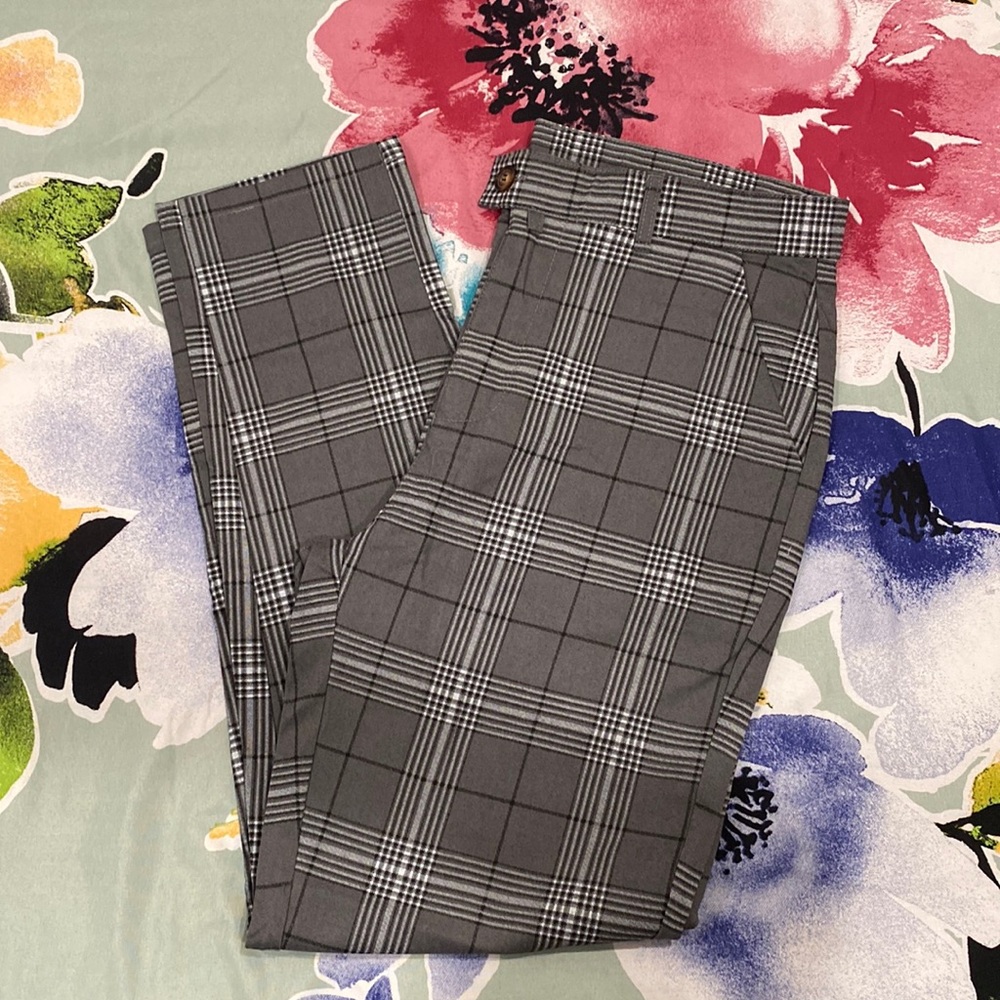 Men’s Glen Plaid Tailored Pants